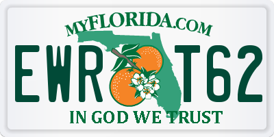 FL license plate EWRT62