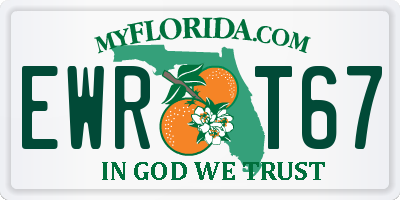 FL license plate EWRT67