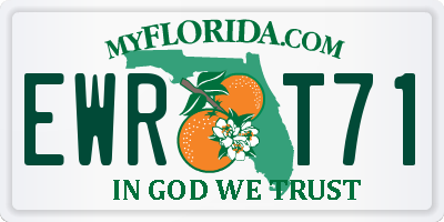 FL license plate EWRT71