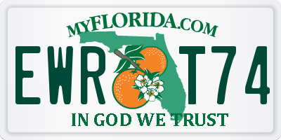 FL license plate EWRT74