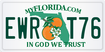 FL license plate EWRT76