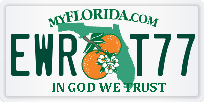 FL license plate EWRT77