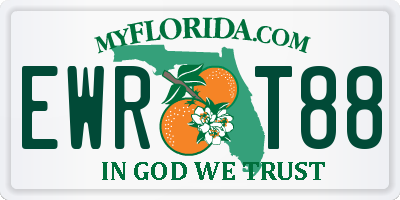 FL license plate EWRT88