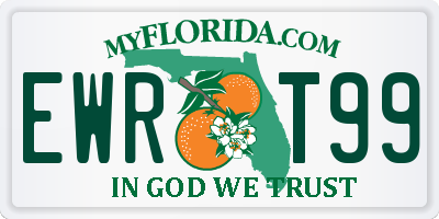 FL license plate EWRT99