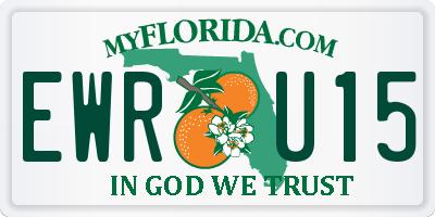 FL license plate EWRU15