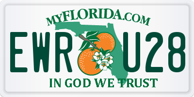 FL license plate EWRU28