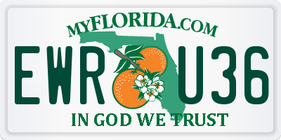 FL license plate EWRU36