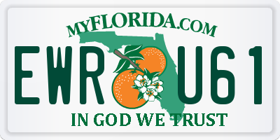 FL license plate EWRU61