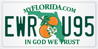 FL license plate EWRU95