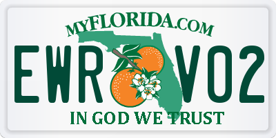 FL license plate EWRV02