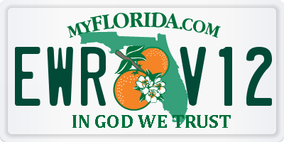 FL license plate EWRV12