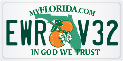 FL license plate EWRV32