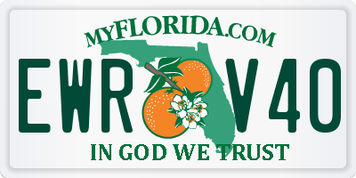 FL license plate EWRV40