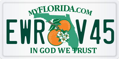 FL license plate EWRV45