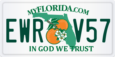 FL license plate EWRV57