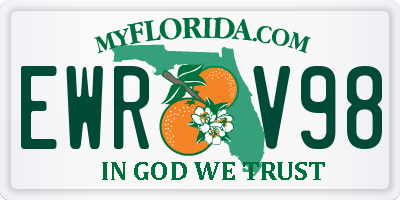 FL license plate EWRV98