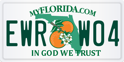 FL license plate EWRW04