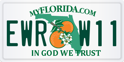 FL license plate EWRW11