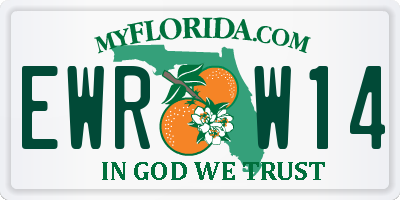 FL license plate EWRW14