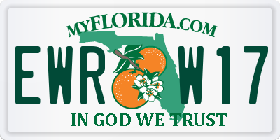 FL license plate EWRW17