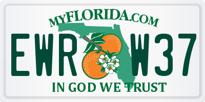FL license plate EWRW37
