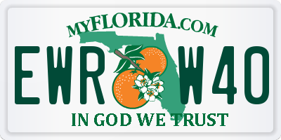 FL license plate EWRW40
