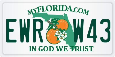 FL license plate EWRW43