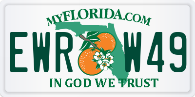 FL license plate EWRW49