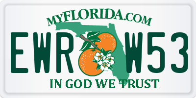 FL license plate EWRW53