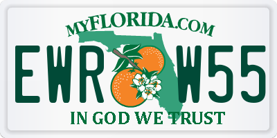 FL license plate EWRW55