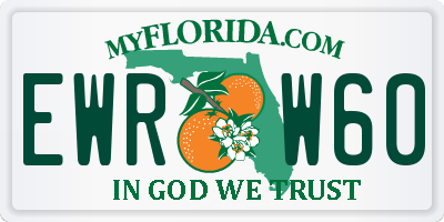 FL license plate EWRW60