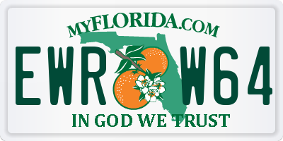 FL license plate EWRW64