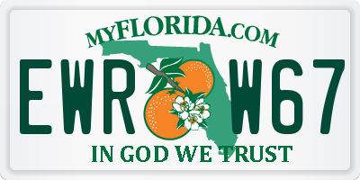 FL license plate EWRW67