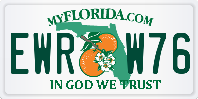 FL license plate EWRW76