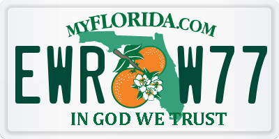 FL license plate EWRW77