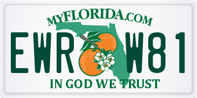 FL license plate EWRW81