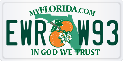 FL license plate EWRW93