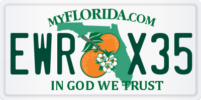 FL license plate EWRX35