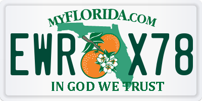 FL license plate EWRX78