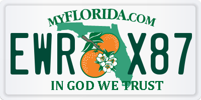 FL license plate EWRX87