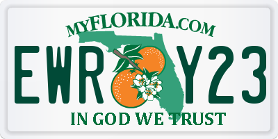 FL license plate EWRY23