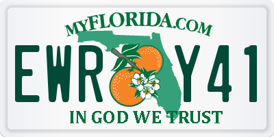 FL license plate EWRY41