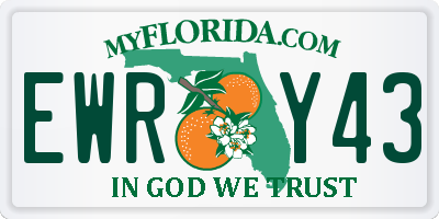FL license plate EWRY43