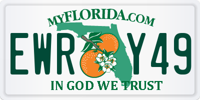 FL license plate EWRY49