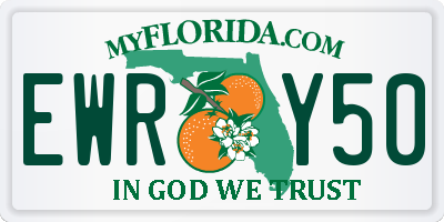 FL license plate EWRY50
