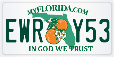FL license plate EWRY53