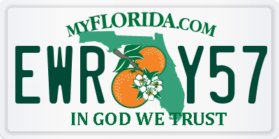 FL license plate EWRY57