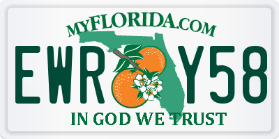 FL license plate EWRY58