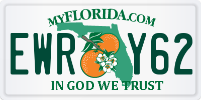 FL license plate EWRY62