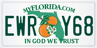 FL license plate EWRY68